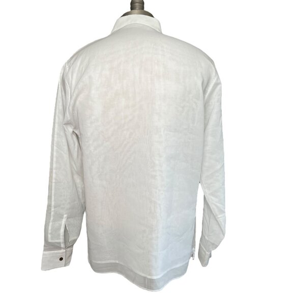 Hermes New Authentic Men's Layer Effect White Party Shirt 16/41 Made in France - Picture 3 of 10